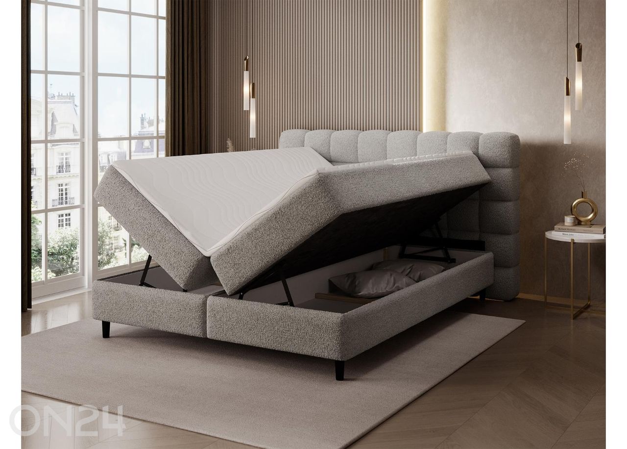 Pesukastilla varustettu kontinenttityyppinen sänky Camma 180x200 cm kuvasuurennos