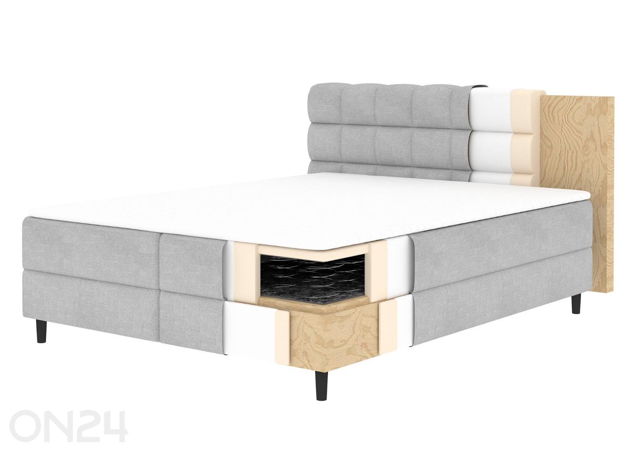 Pesukastilla varustettu kontinenttityyppinen sänky Camma 180x200 cm kuvasuurennos
