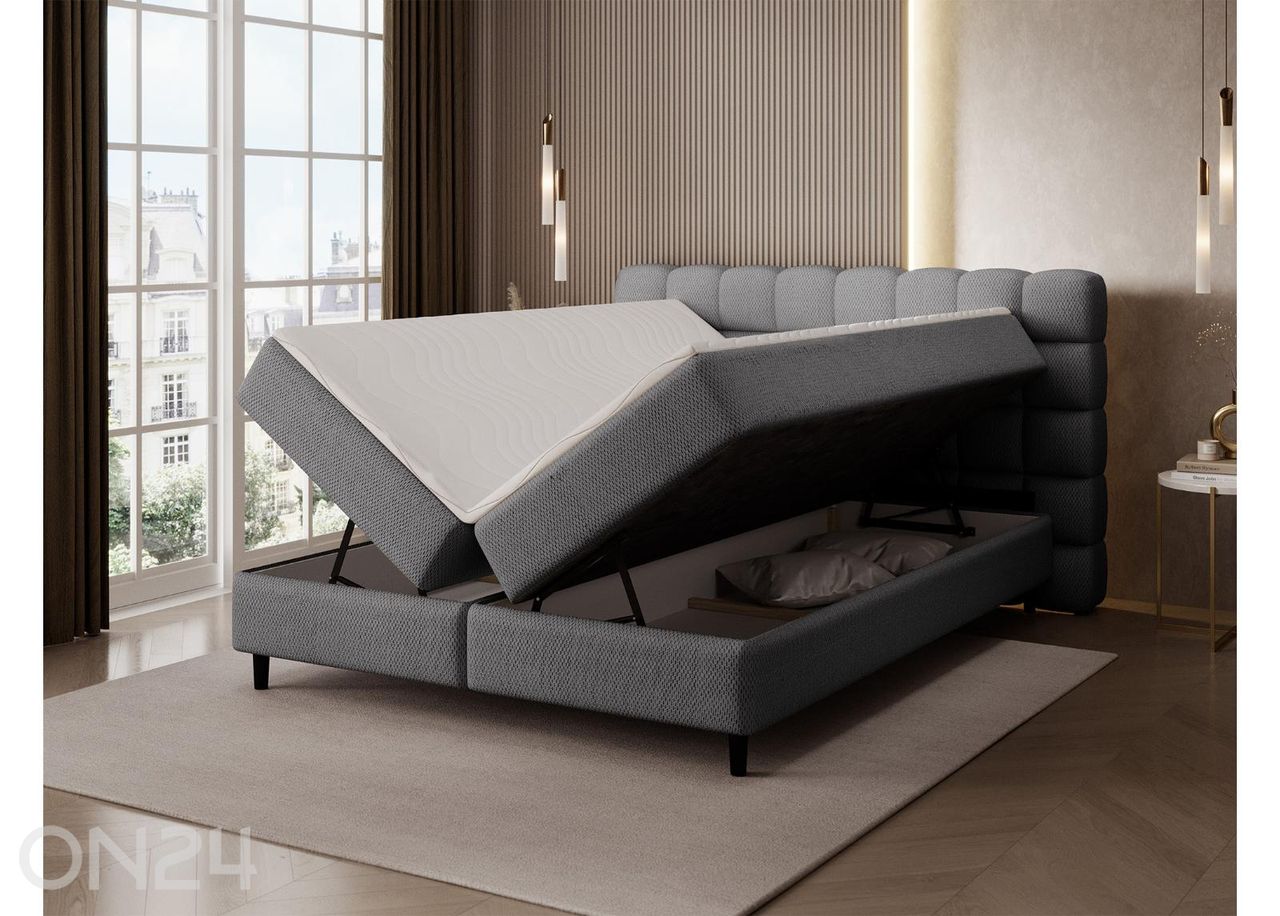 Pesukastilla varustettu kontinenttityyppinen sänky Camma 180x200 cm kuvasuurennos