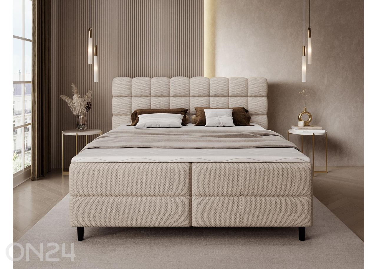 Pesukastilla varustettu kontinenttityyppinen sänky Camma 180x200 cm kuvasuurennos