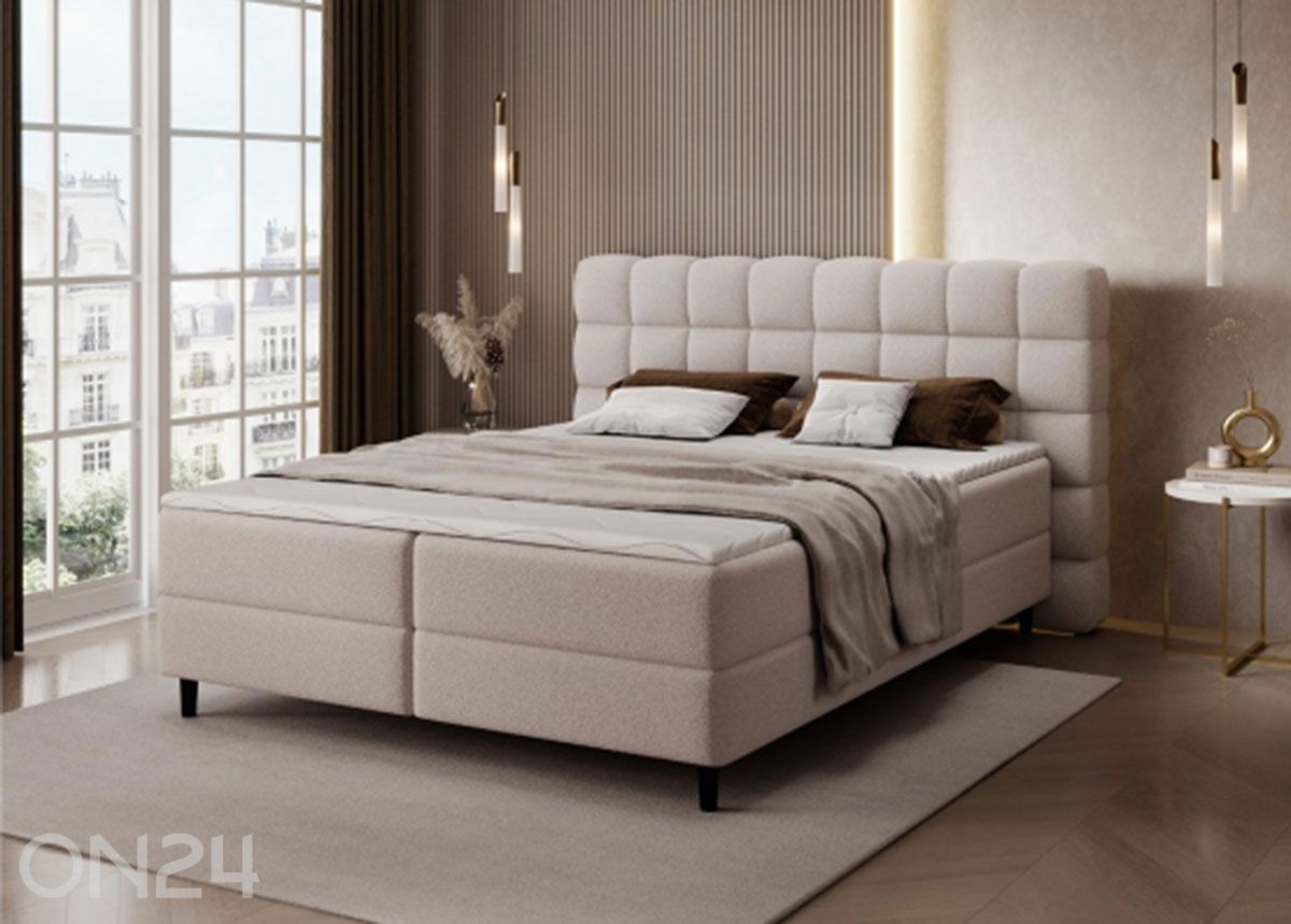 Pesukastilla varustettu kontinenttityyppinen sänky Camma 180x200 cm kuvasuurennos