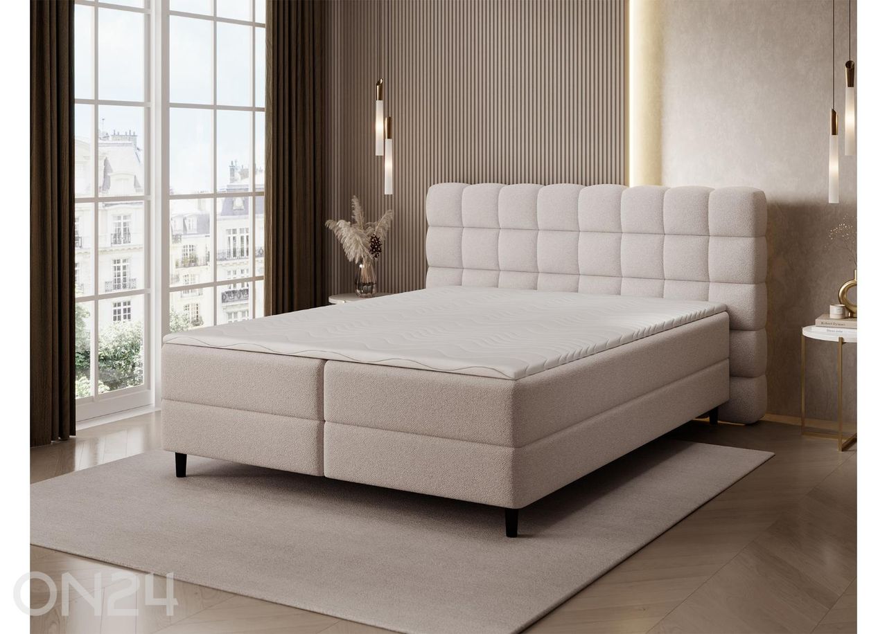 Pesukastilla varustettu kontinenttityyppinen sänky Camma 180x200 cm kuvasuurennos