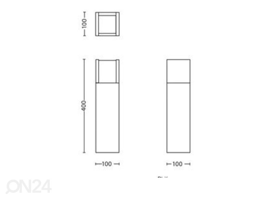 Philips Arbour pylväsvalaisin 1x6 W 600lm 2700K kuvasuurennos