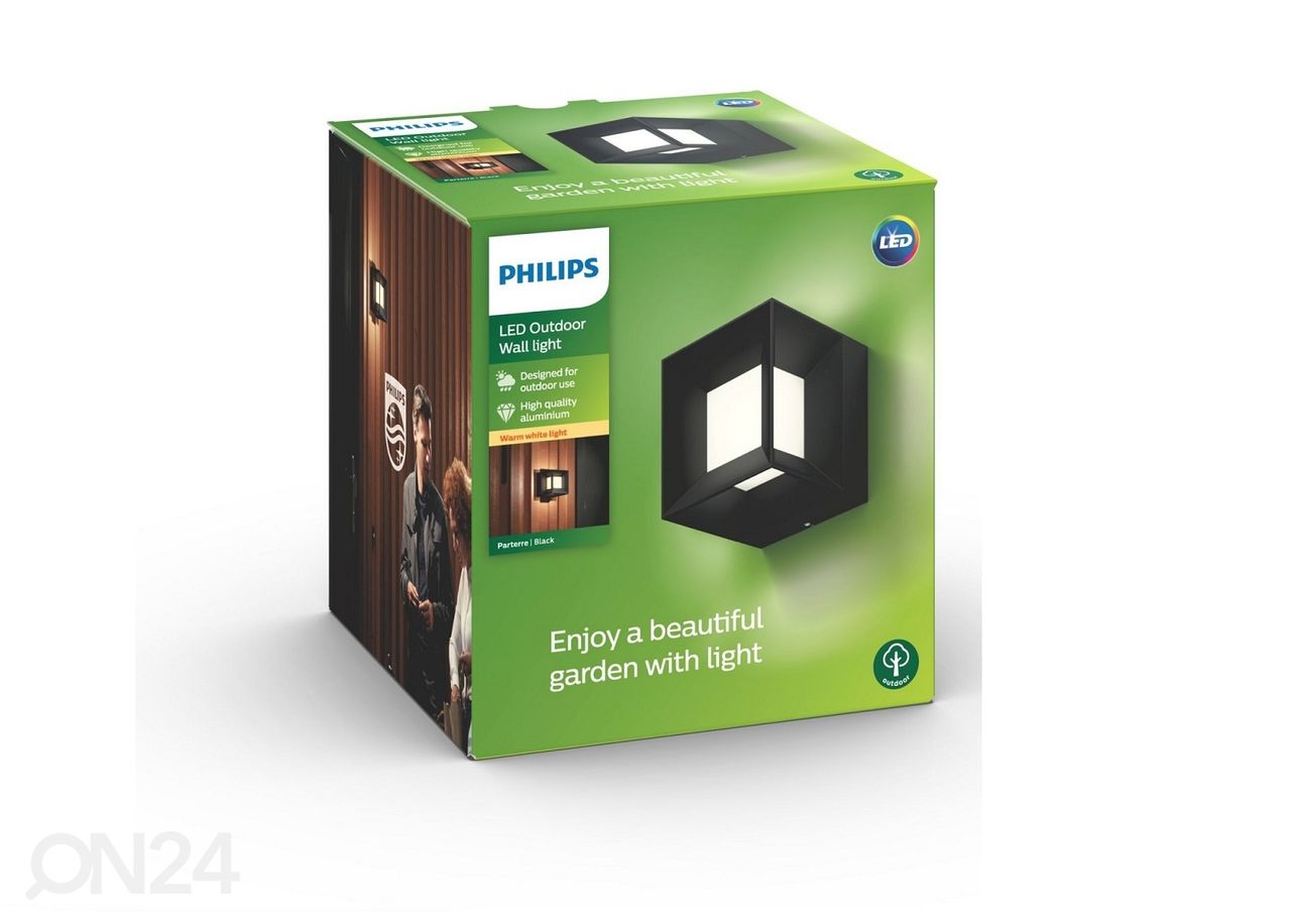 Philips Parterre seinävalaisin 8 W 800lm 2700K kuvasuurennos