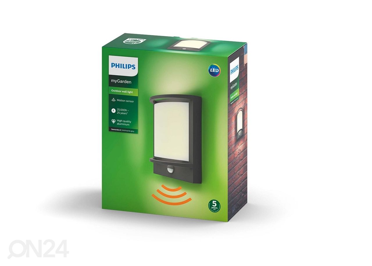 Philips Samondra seinävalaisin liiketunnistimella 12 W 1200lm 2700K kuvasuurennos