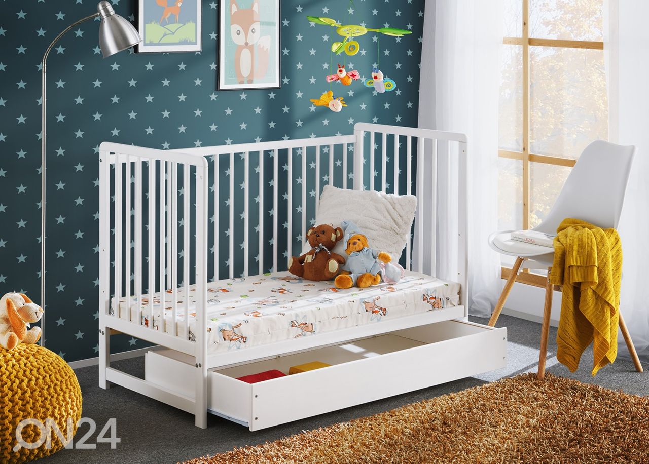Pinnasänky Cypi II Plus 60x120 cm, valkoinen kuvasuurennos