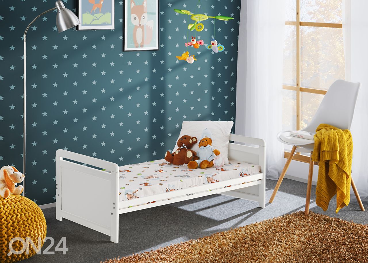 Pinnasänky Tymek Plus ja patja 60x120 cm, valkoinen kuvasuurennos