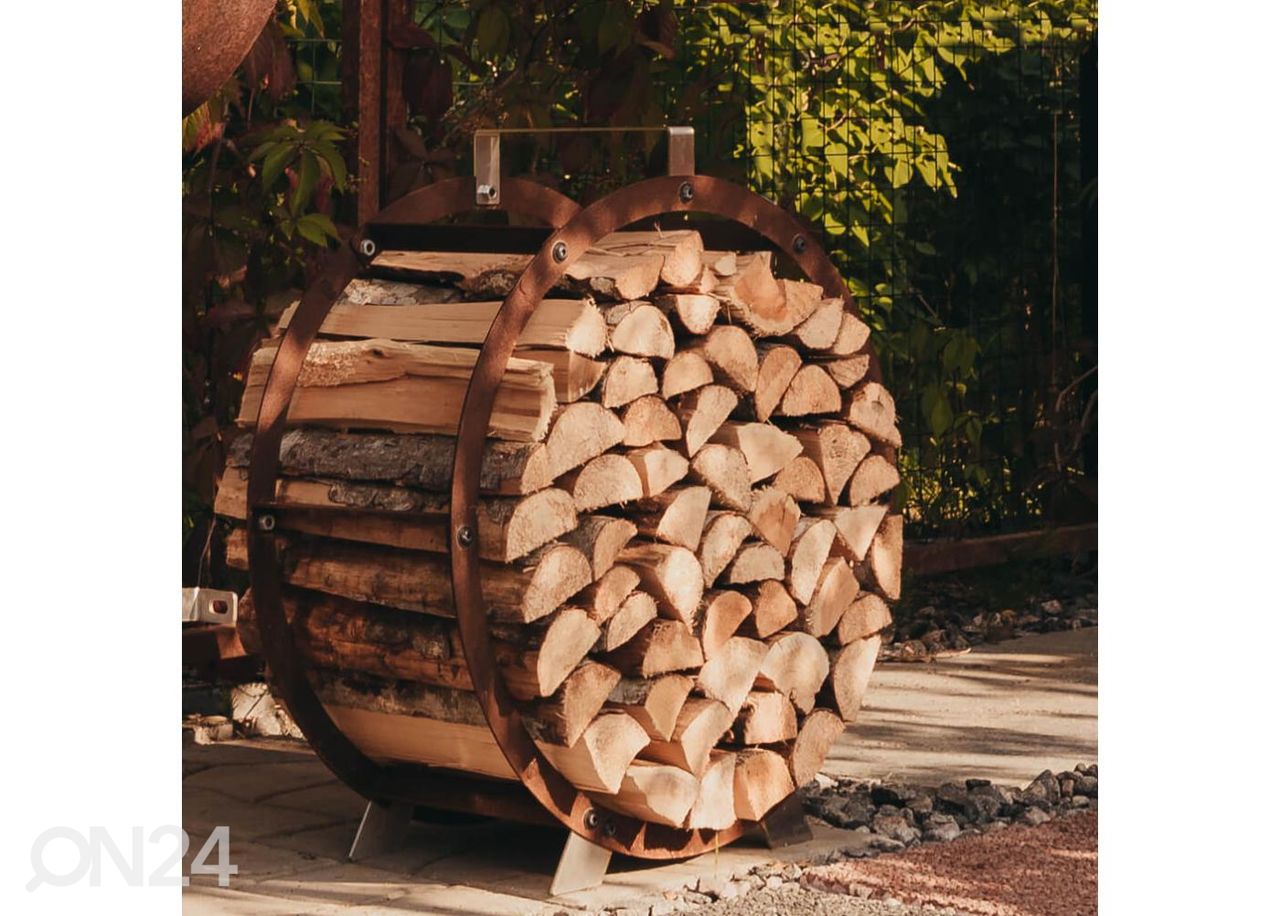 Polttopuukori Cor-Ten terästä Hugo, Ø 58 cm kuvasuurennos