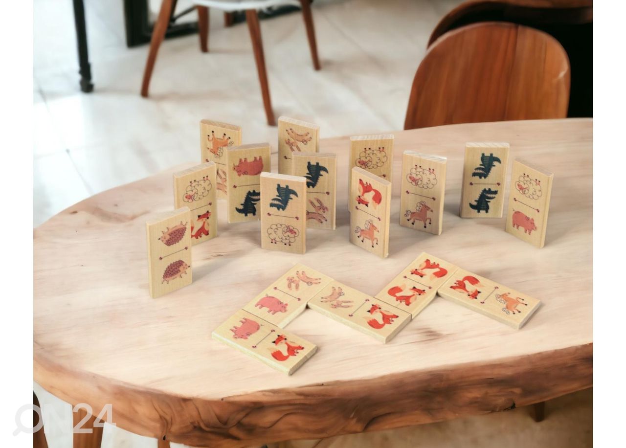 Pöytäpeli Domino Eläimet ja täplät kuvasuurennos