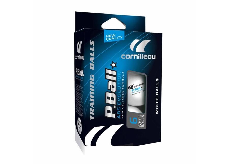 Pöytätennispallot Cornilleau Outdoor 6 kpl Cornilleau P-Ball Abs Evolution 1* kuvasuurennos