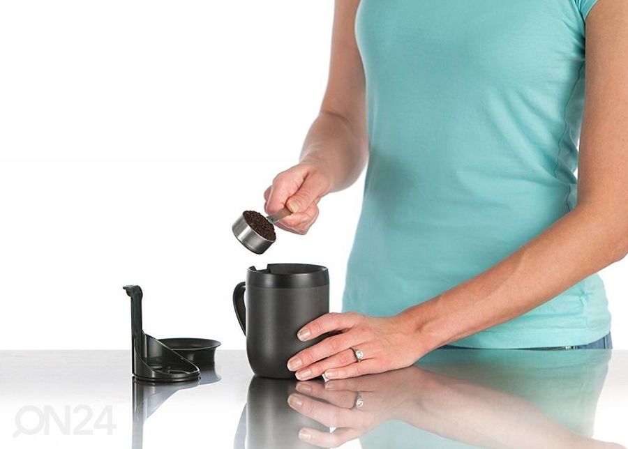 Pressomuki kannella Cafetiere 350 ml, harmaa kuvasuurennos