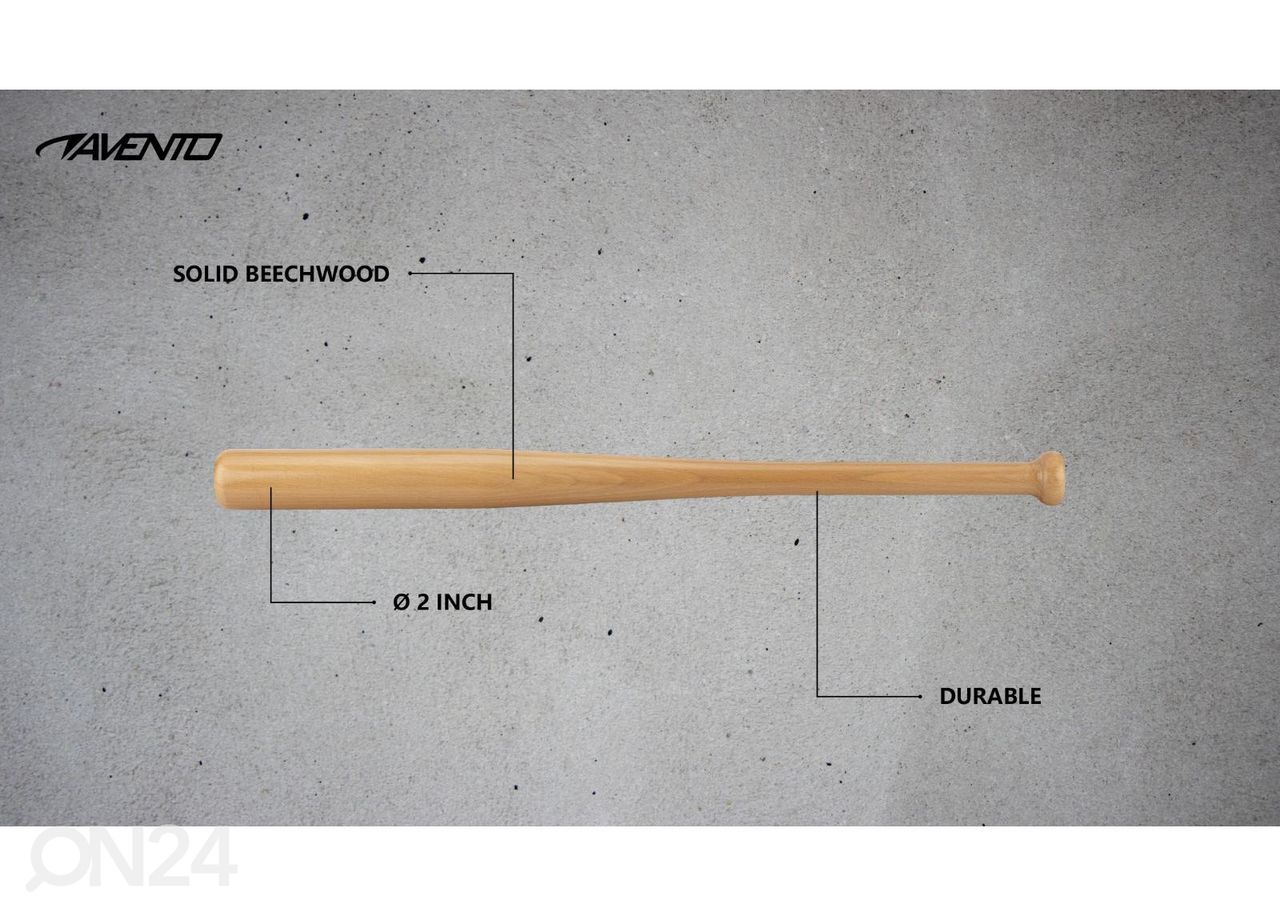 Puinen pesäpallomaila Avento 63 cm kuvasuurennos