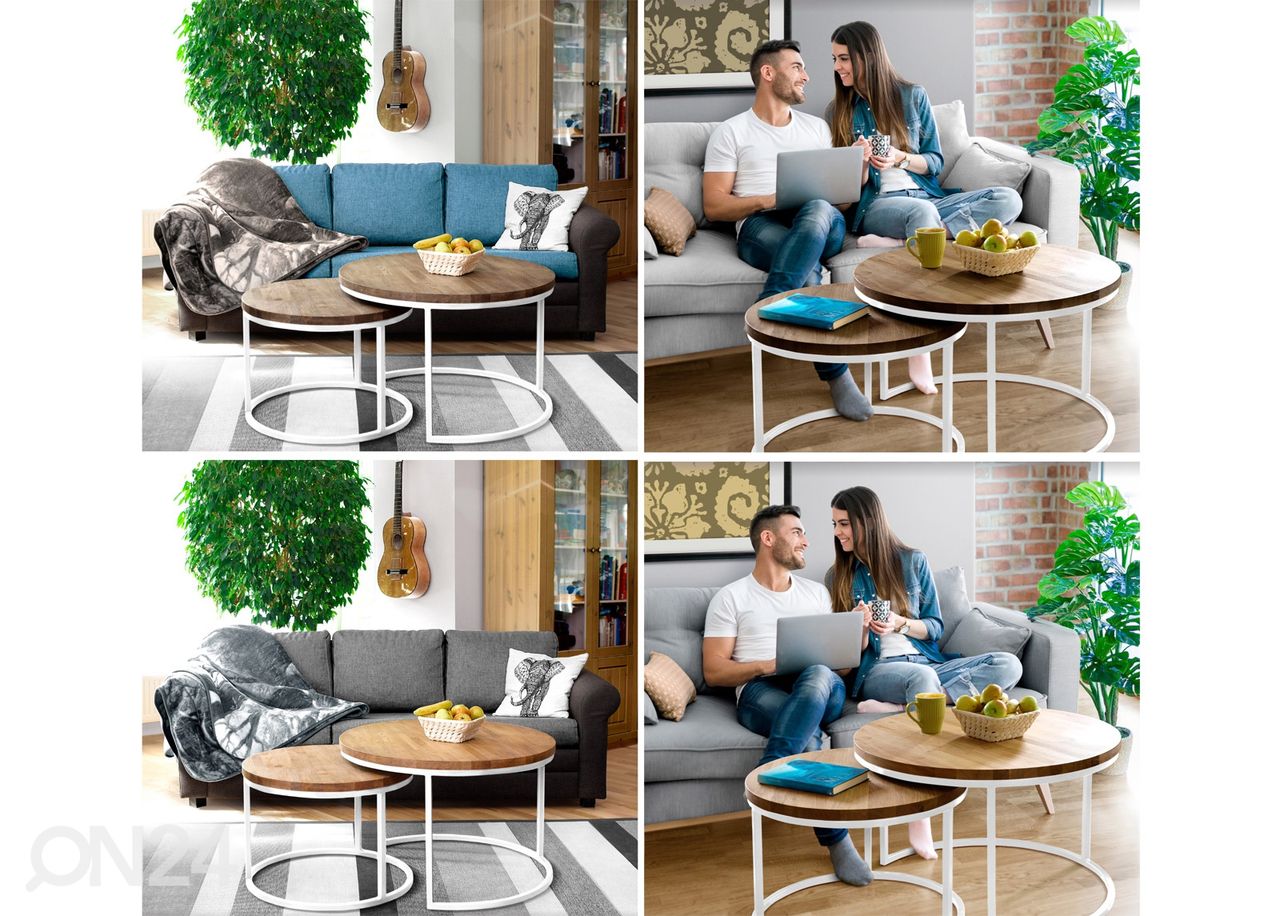 Puiset sohvapöydät Bliss, 2 kpl kuvasuurennos