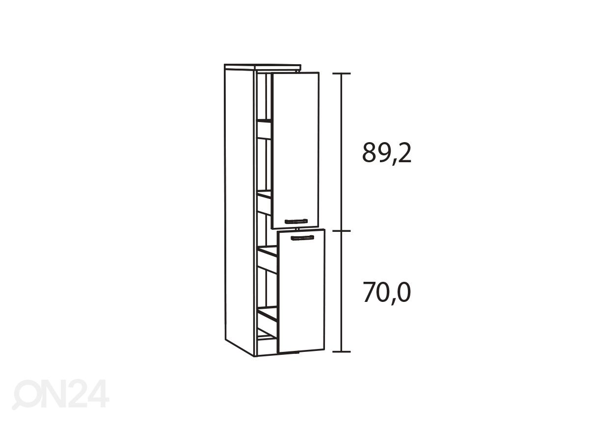 Puolikorkea keittiön kaappi Zamora 30 cm kuvasuurennos