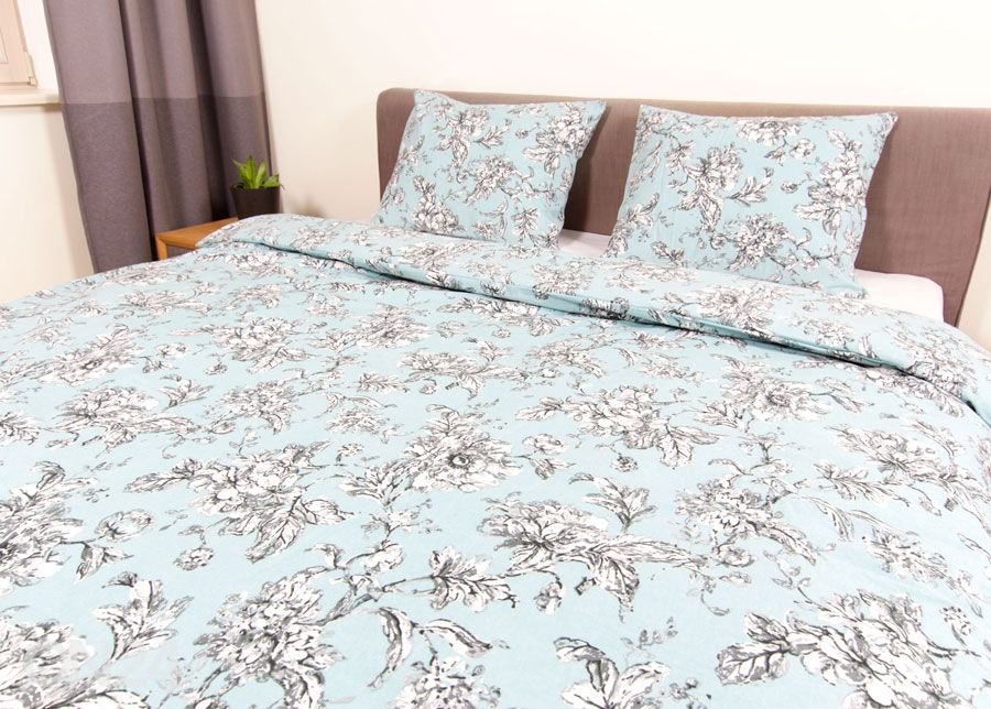 Pussilakanasetti Flanell Eslita Mint 200x210 cm kuvasuurennos