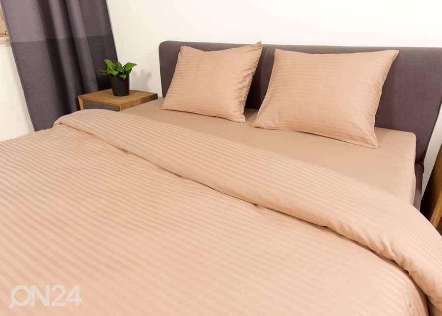 Pussilakanasetti Line Beige 180x210 cm kuvasuurennos
