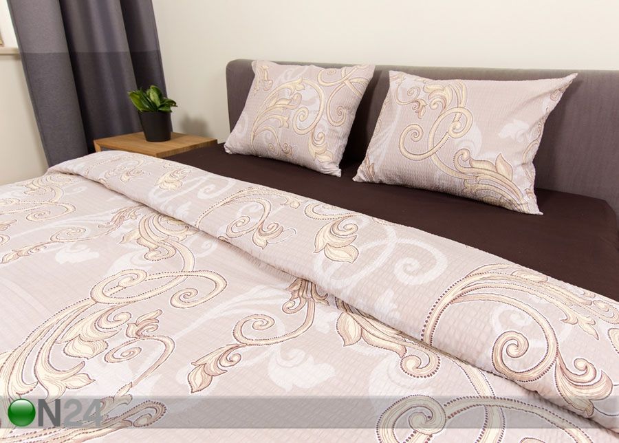 Pussilakanasetti ryppykankaasta Beige 220x210 cm kuvasuurennos