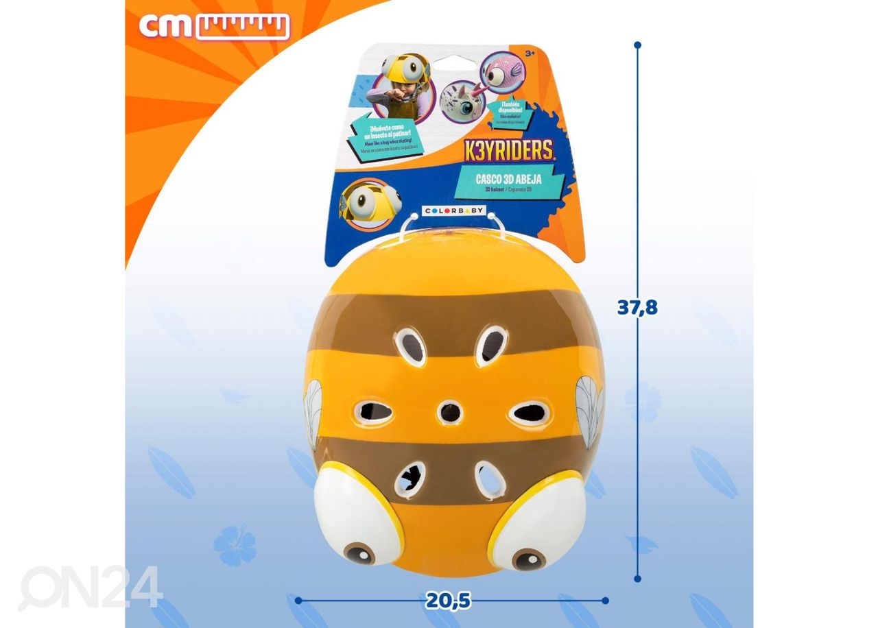 Pyöräilykypärä 3D Mehiläinen K3YRIDERS 52-55 cm kuvasuurennos