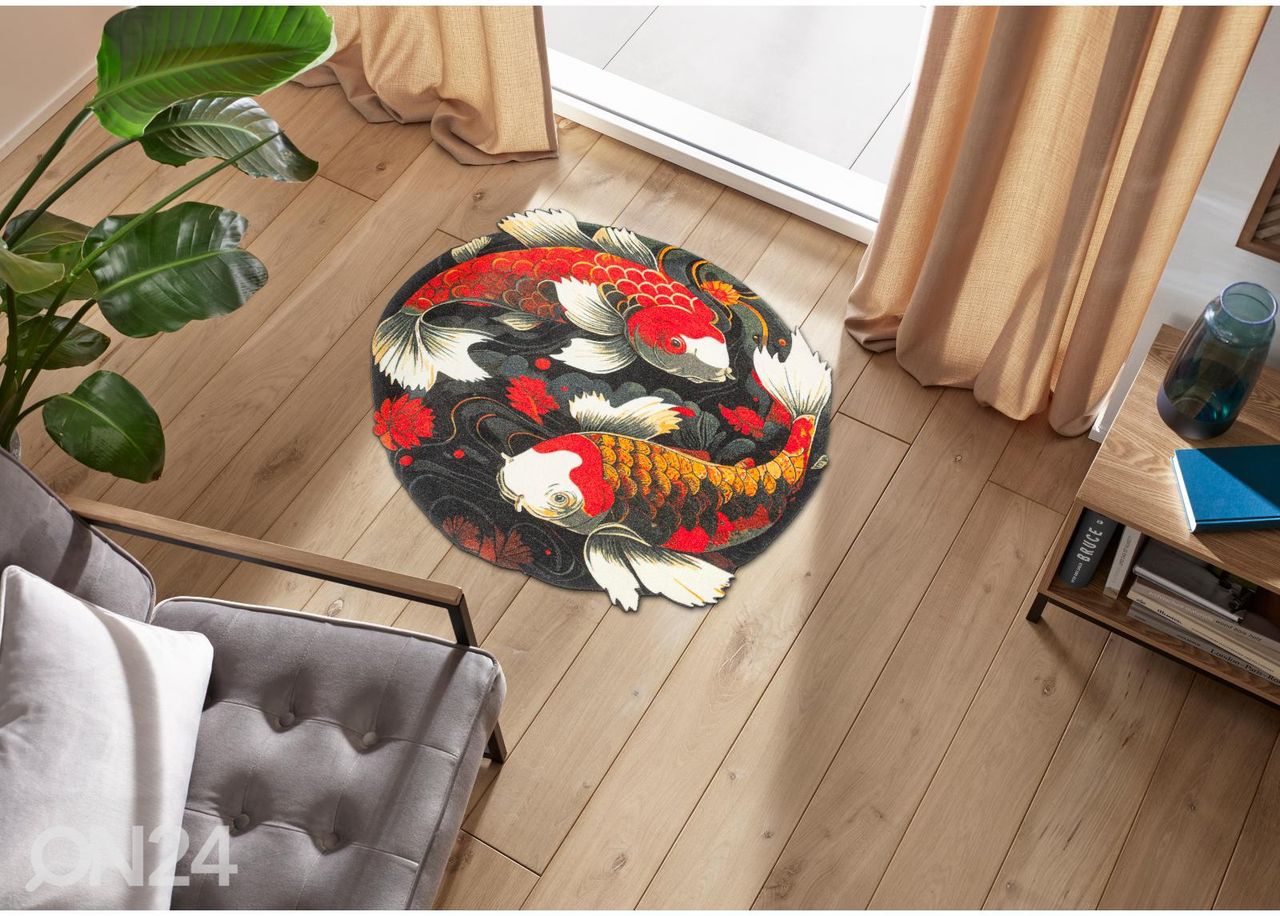 Pyöreä matto Koi Couple Ø 90 cm kuvasuurennos