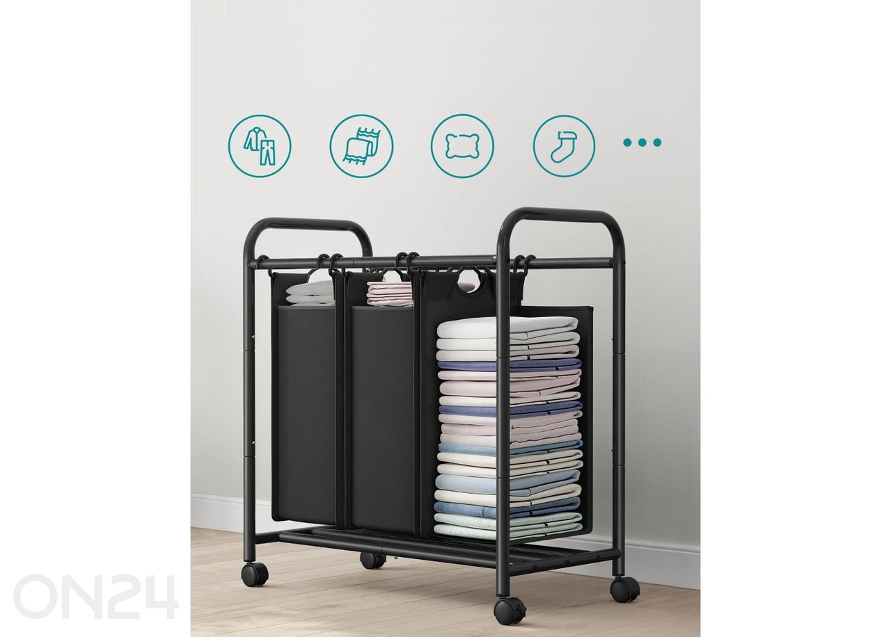 Pyykkikorit hyllytasolla 3 kpl kuvasuurennos