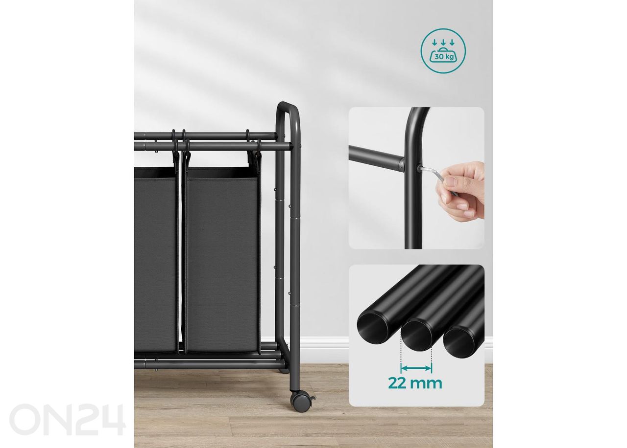 Pyykkikorit hyllytasolla 3 kpl kuvasuurennos