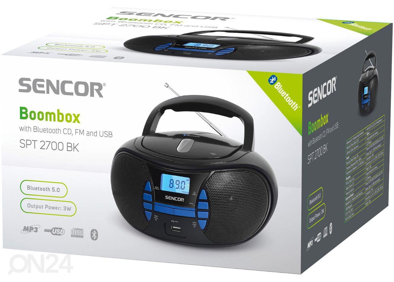 Radio soitin Sencor SPT2700BK, musta kuvasuurennos