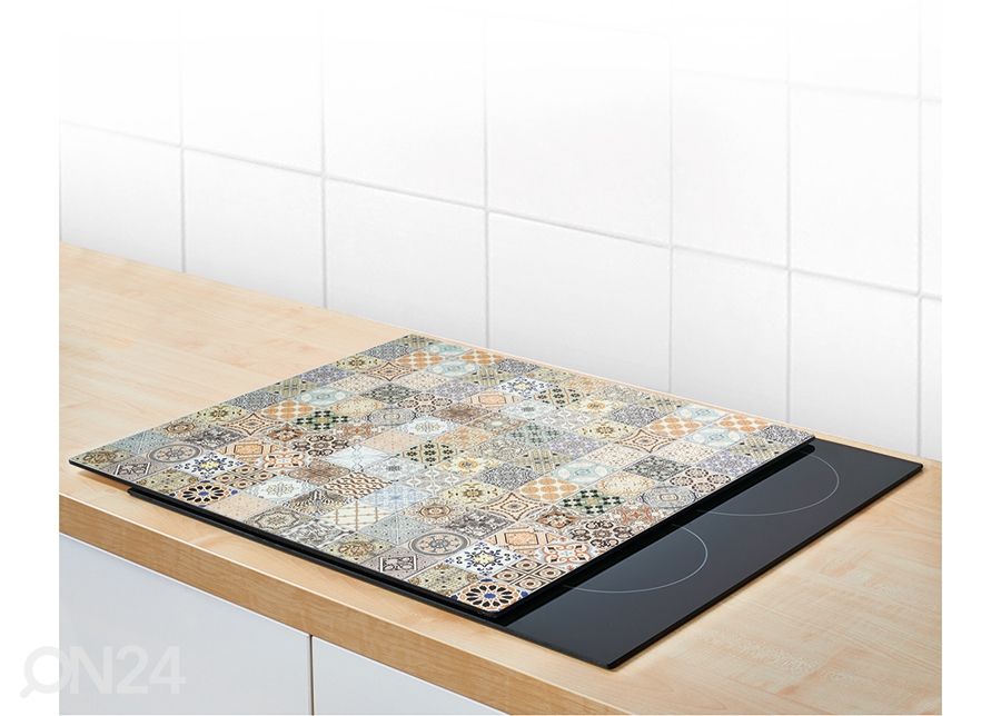 Räiskesuoja/ liesisuoja Mosaiikki 56x50 cm kuvasuurennos