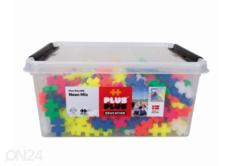 Rakennuspalikat PlusPlus BIG, Neoon mix, 400 kuvasuurennos
