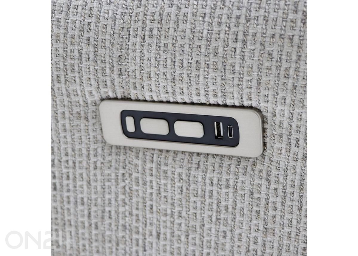 Recliner 3-paikkainen sohva Eleganz 3, vaaleanharmaa kuvasuurennos