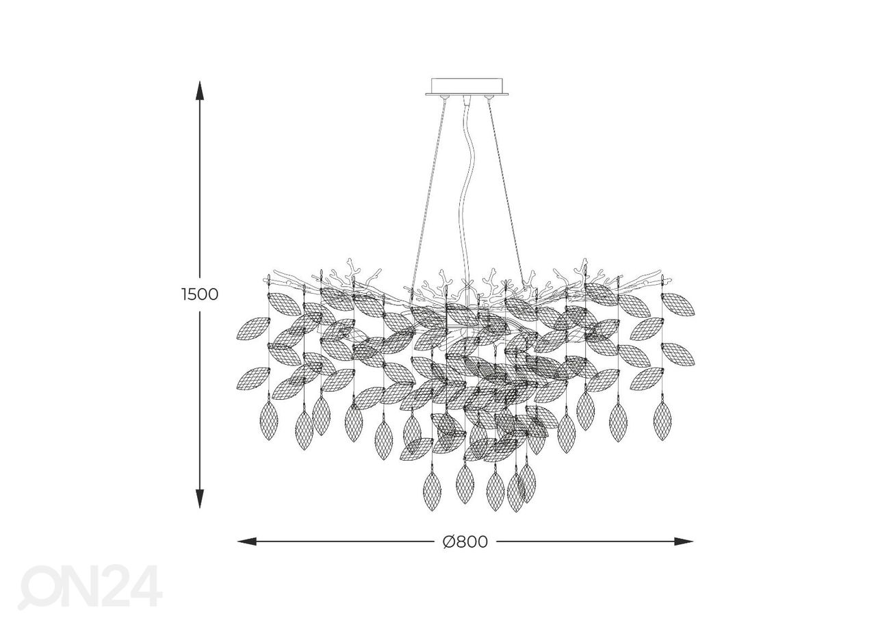 Riippuvalaisin Cindy Chrome Ø 80 cm kuvasuurennos