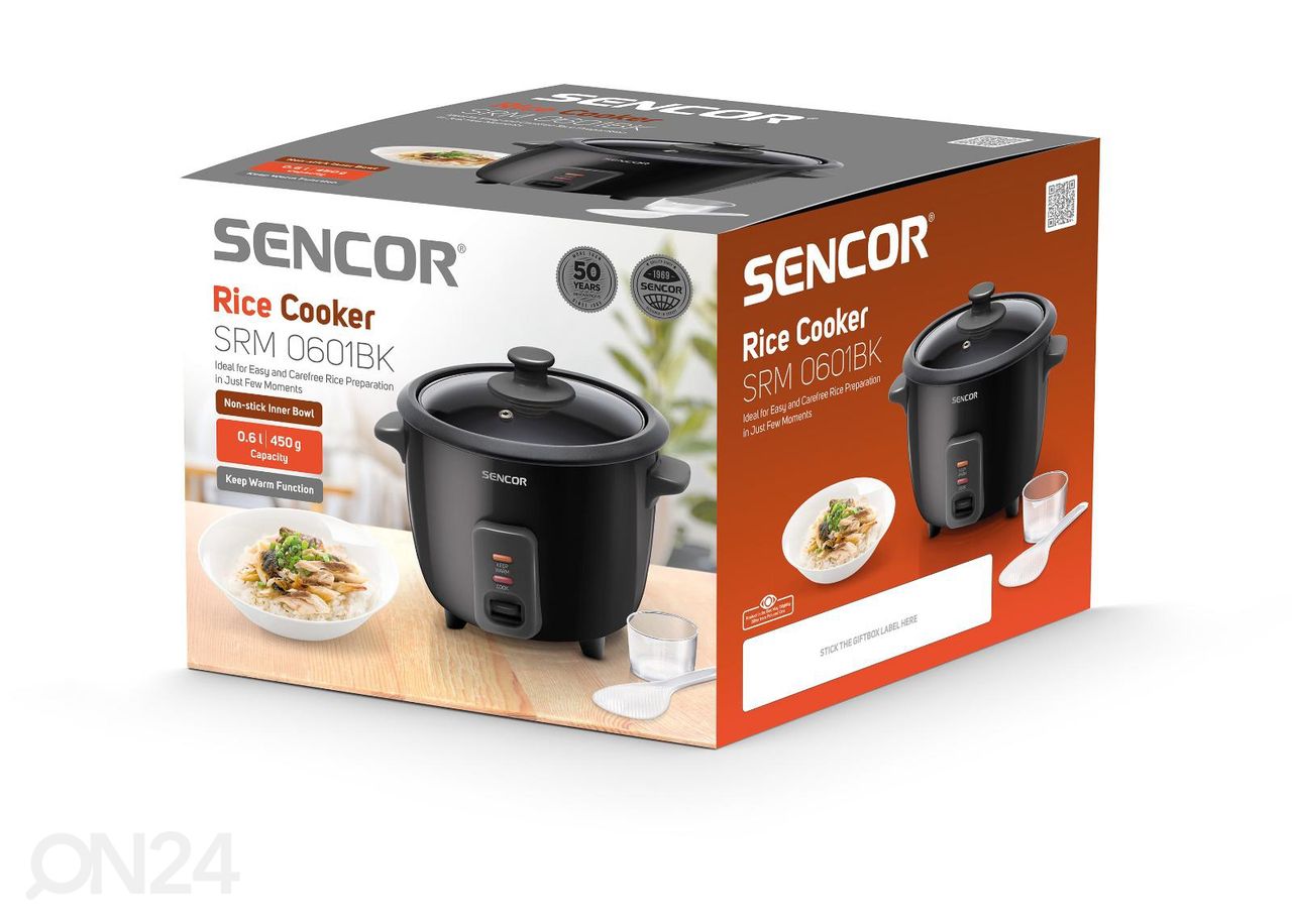 Riisinkeitin + höyrystin Sencor SRM0601BK kuvasuurennos