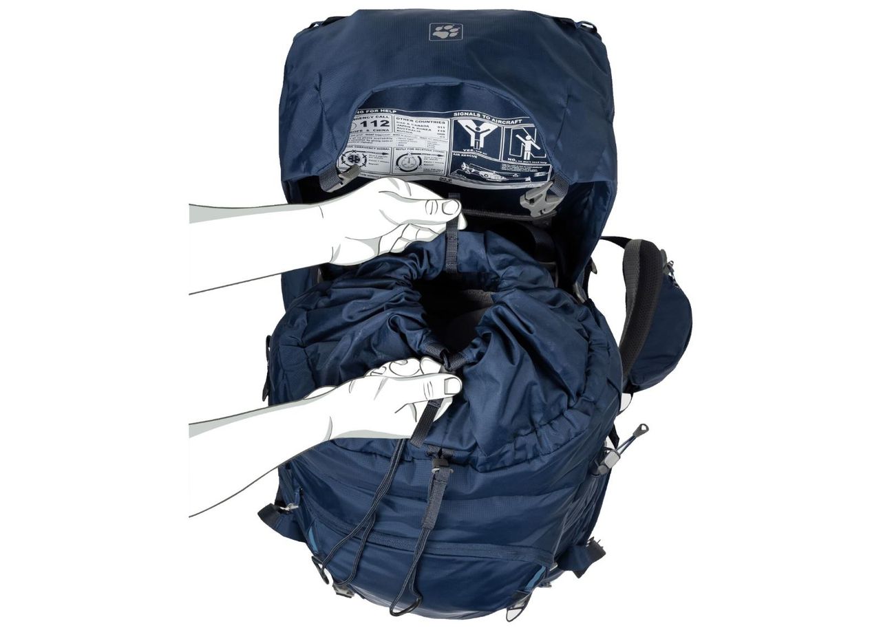 Rinkka naisille 45 L Highland Jack Wolfskin kuvasuurennos