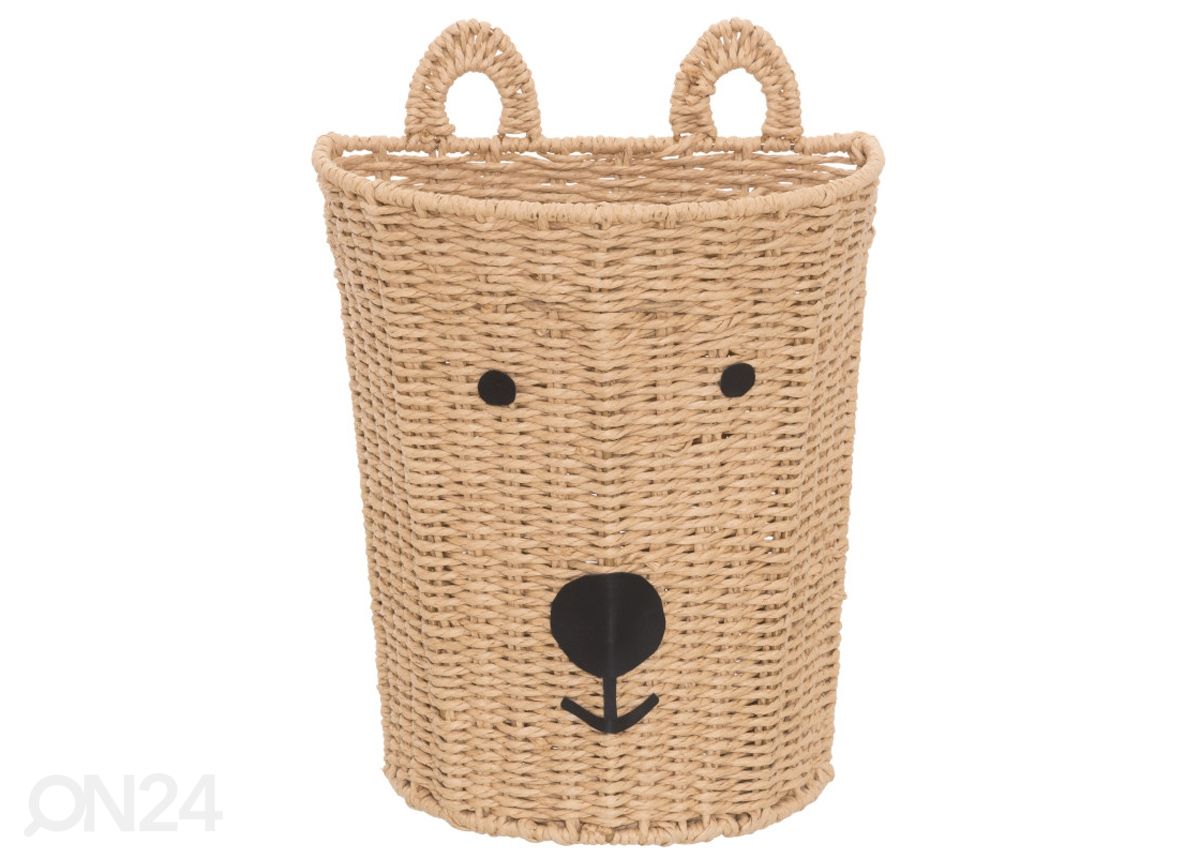 Ripustettava kori Teddy ruskea kuvasuurennos