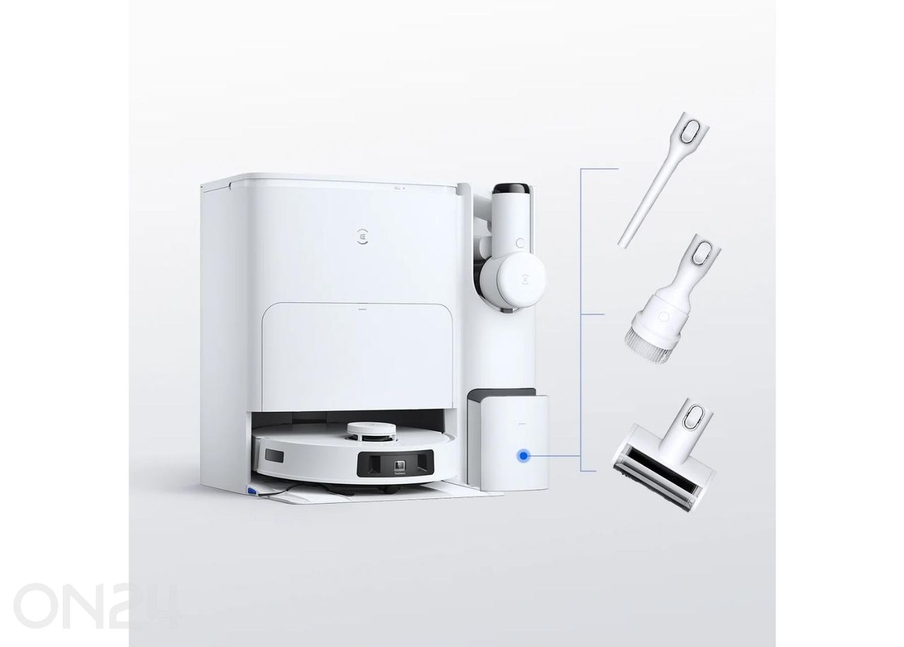 Robotti-imuri + rikkaimuri Ecovacs Deebot T30S COMBO, märkä- ja kuivaimuri, valkoinen kuvasuurennos