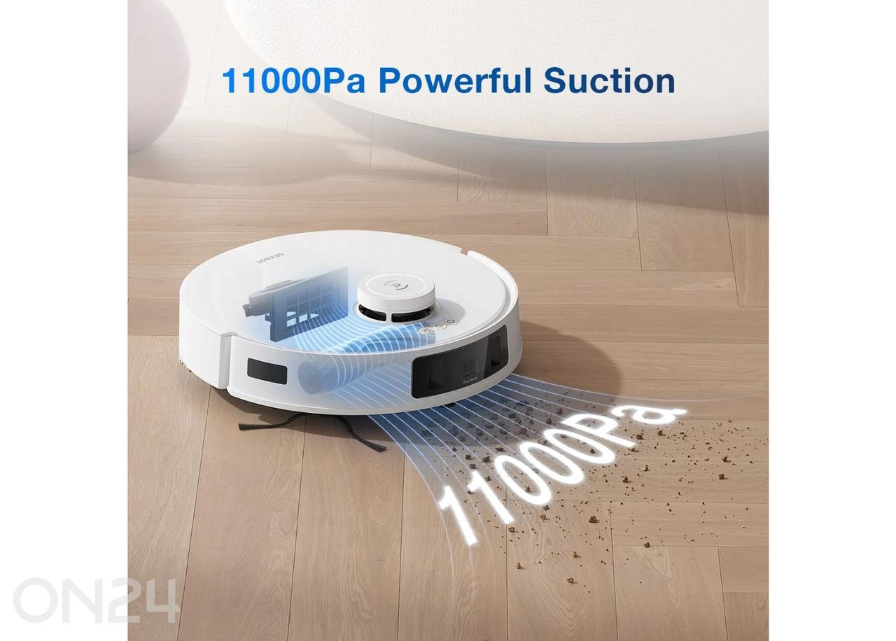 Robotti-imuri + rikkaimuri Ecovacs Deebot T30S COMBO, märkä- ja kuivaimuri, valkoinen kuvasuurennos