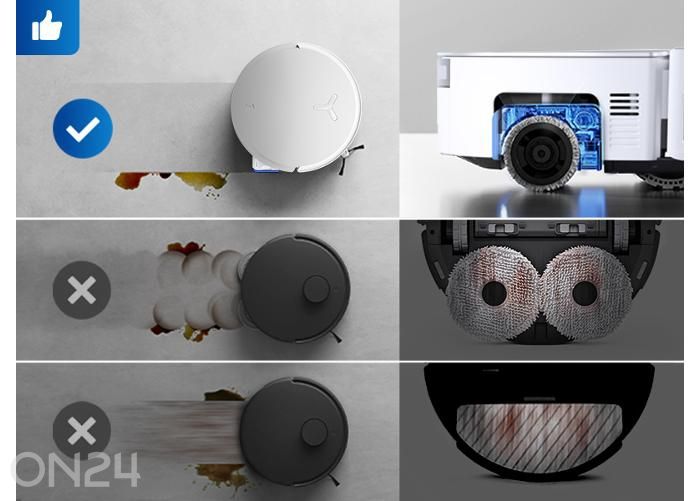 Robottipölynimuri Ecovacs Deebot X8 OMNI, märkä- ja kuivapesu, valkoinen kuvasuurennos