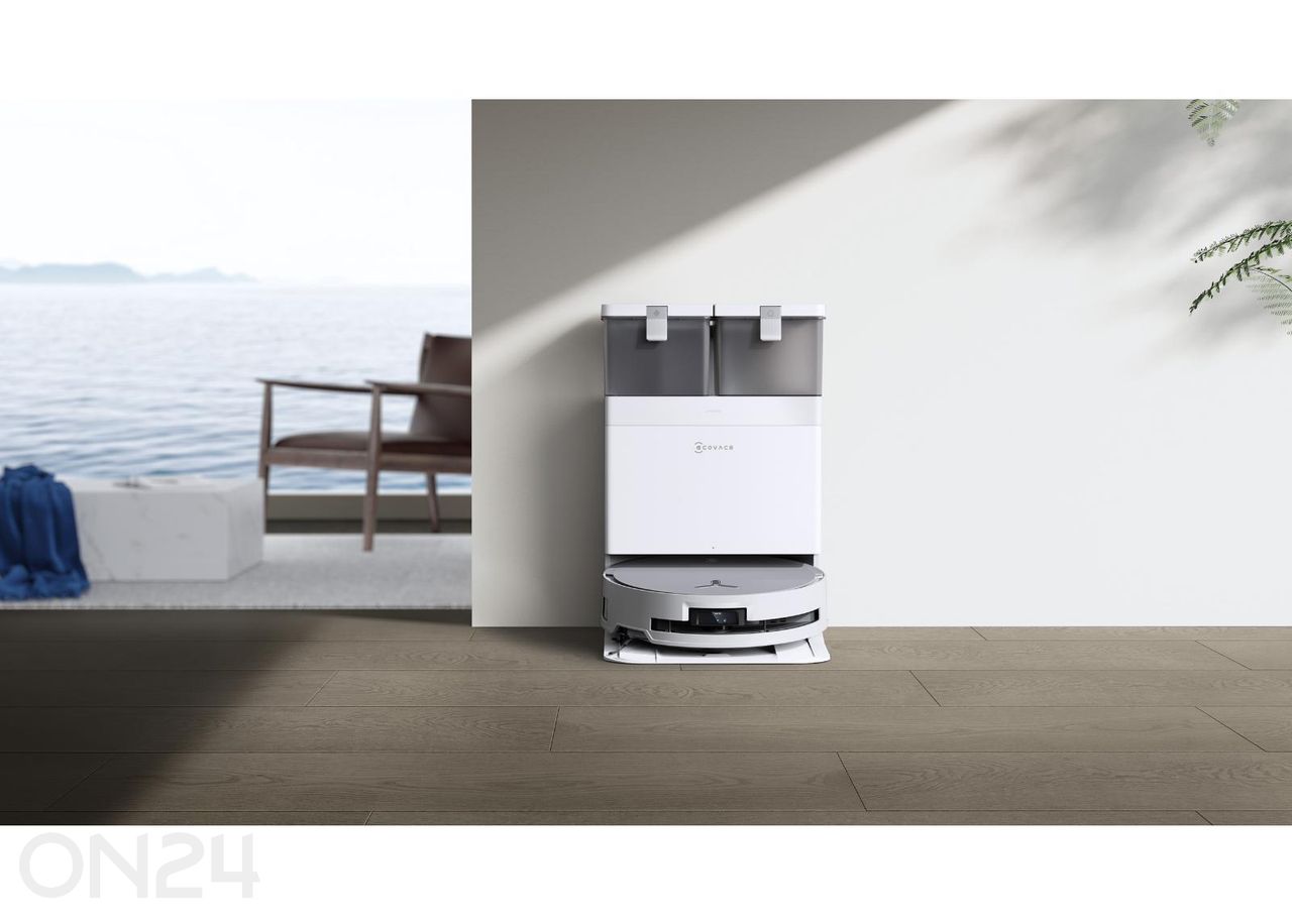 Robottipölynimuri Ecovacs Deebot X8 OMNI, märkä- ja kuivapesu, valkoinen kuvasuurennos