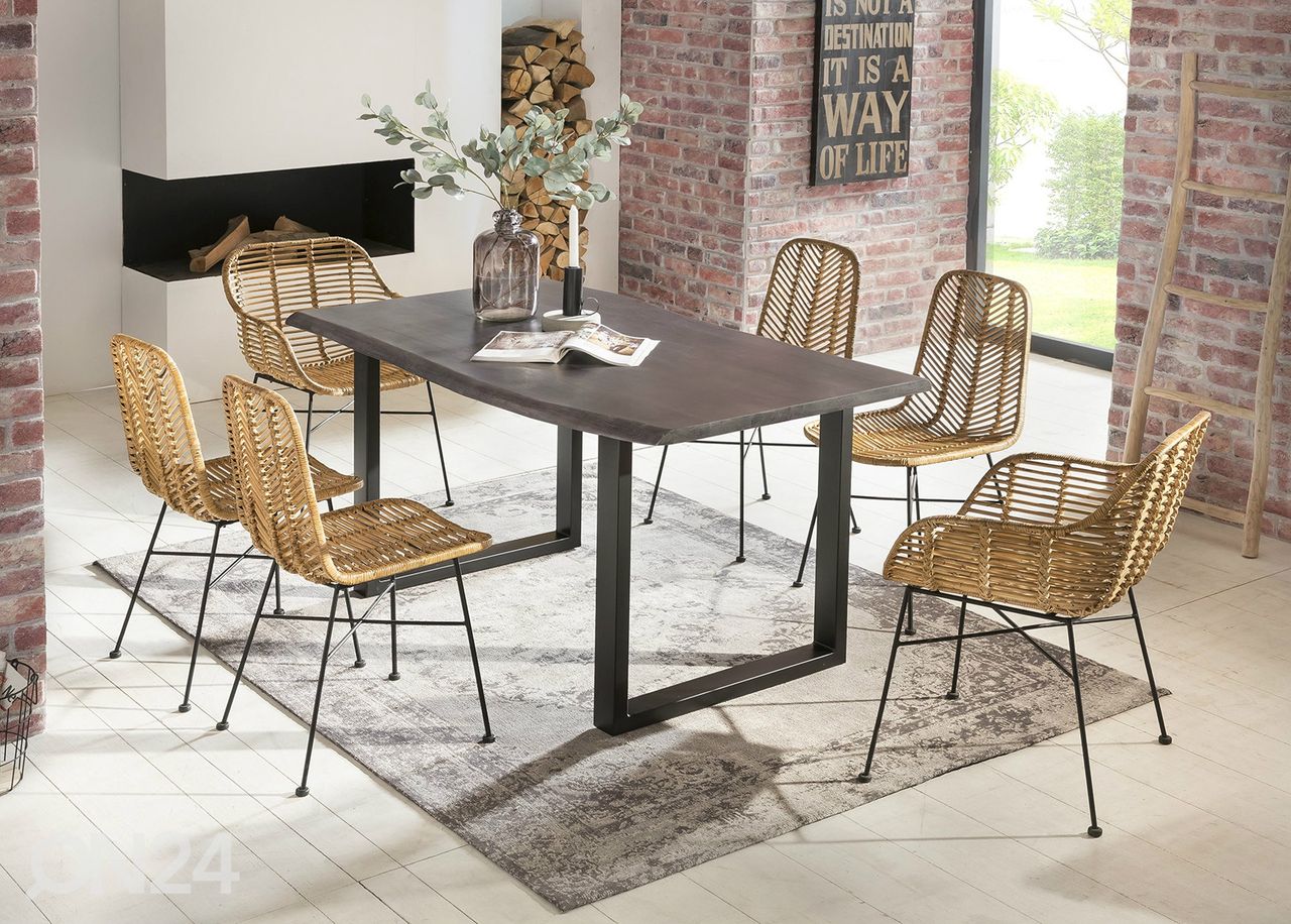 Ruokapöydän tuolit Rattan, 2 kpl kuvasuurennos