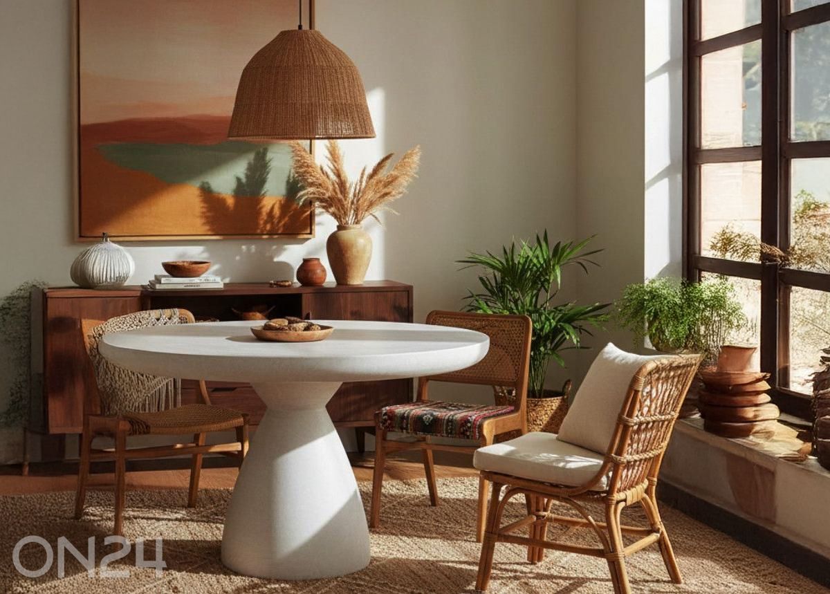 Ruokapöytä Amanda D110, valkoinen kuvasuurennos