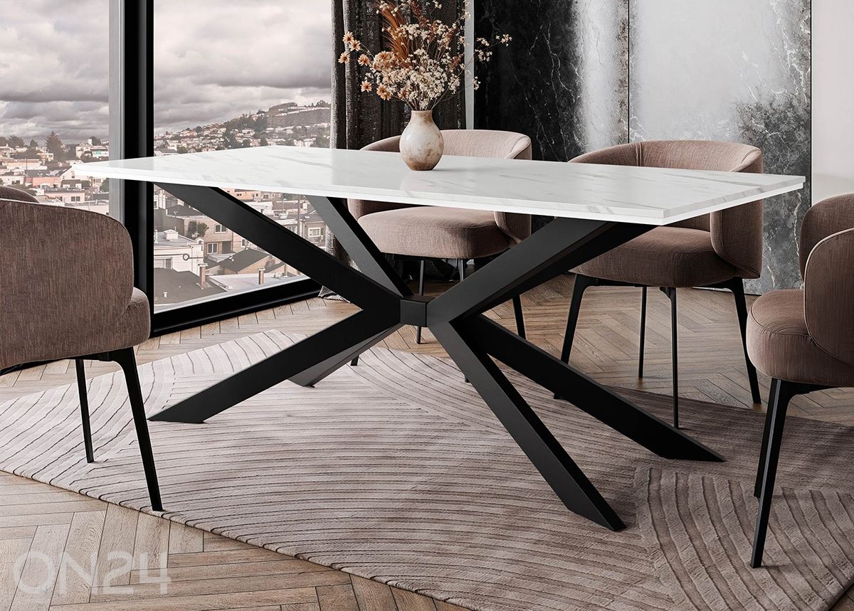 Ruokapöytä Flora 90x190 cm kuvasuurennos