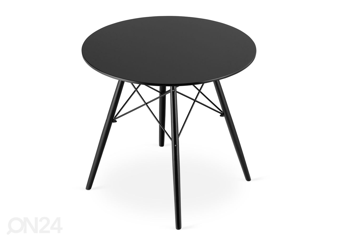 Ruokapöytä Todi Ø 80 cm, musta/musta kuvasuurennos