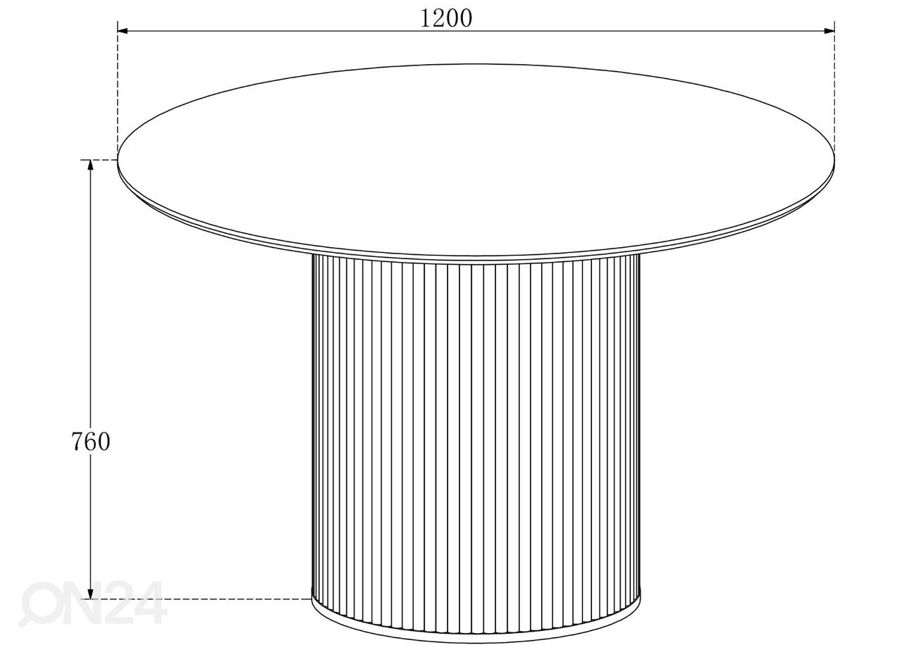 Ruokapöytä Verso Ø 120 cm kuvasuurennos