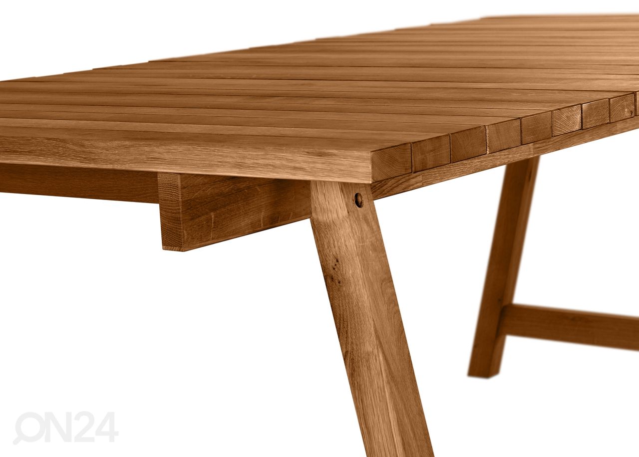 Ruokapöytä Wooden Beams 198x100 cm kuvasuurennos