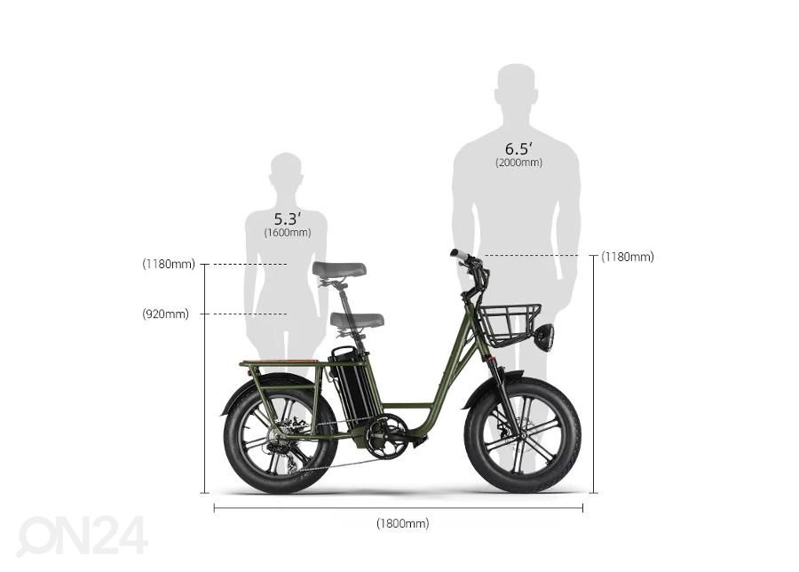 Sähköpyörä Fiido T1 (48 V / 20 Ah) kuvasuurennos