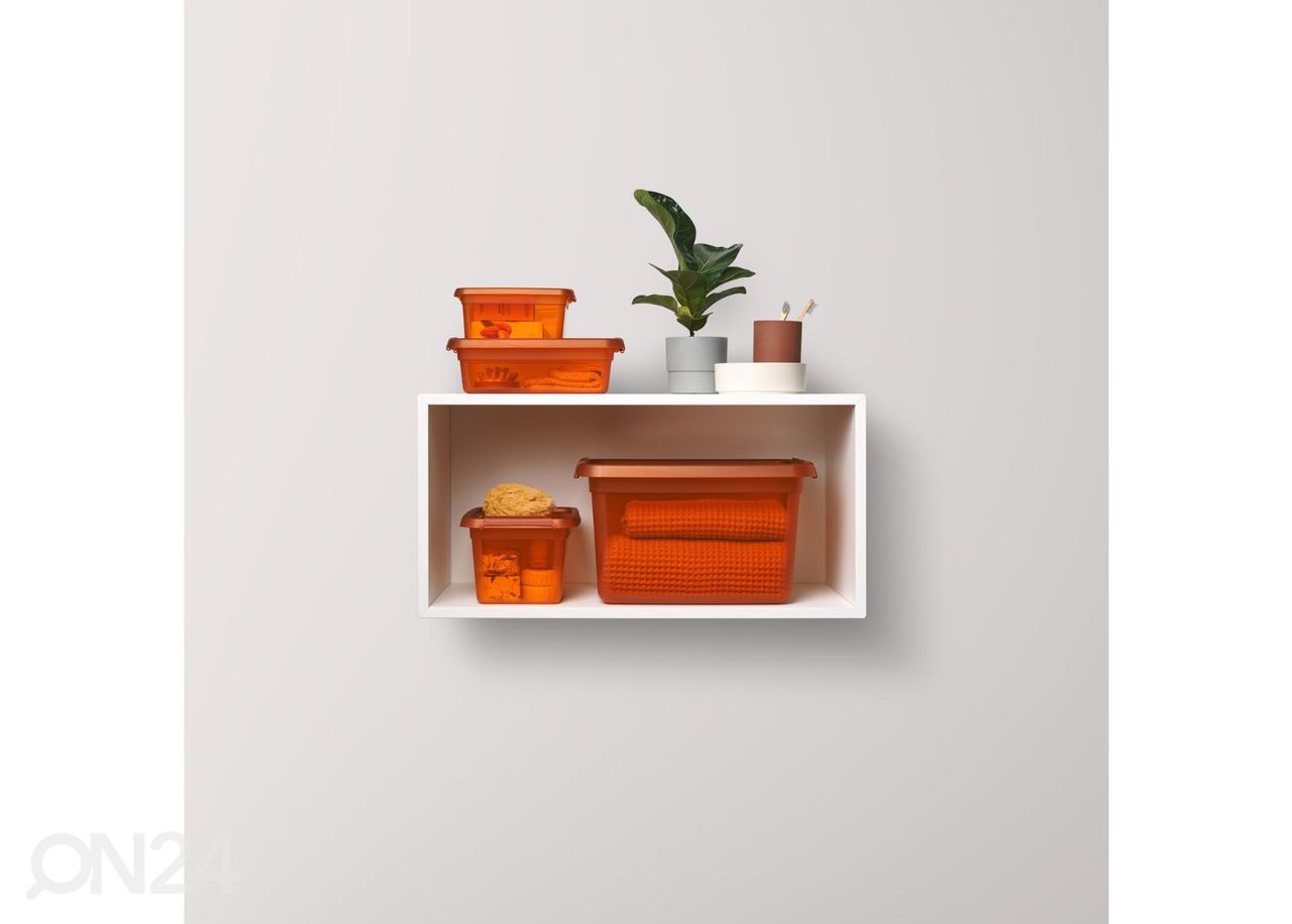 Säilytyslaatikko BaseStore 1,5 L, 14x19xh9 cm oranssi kuvasuurennos