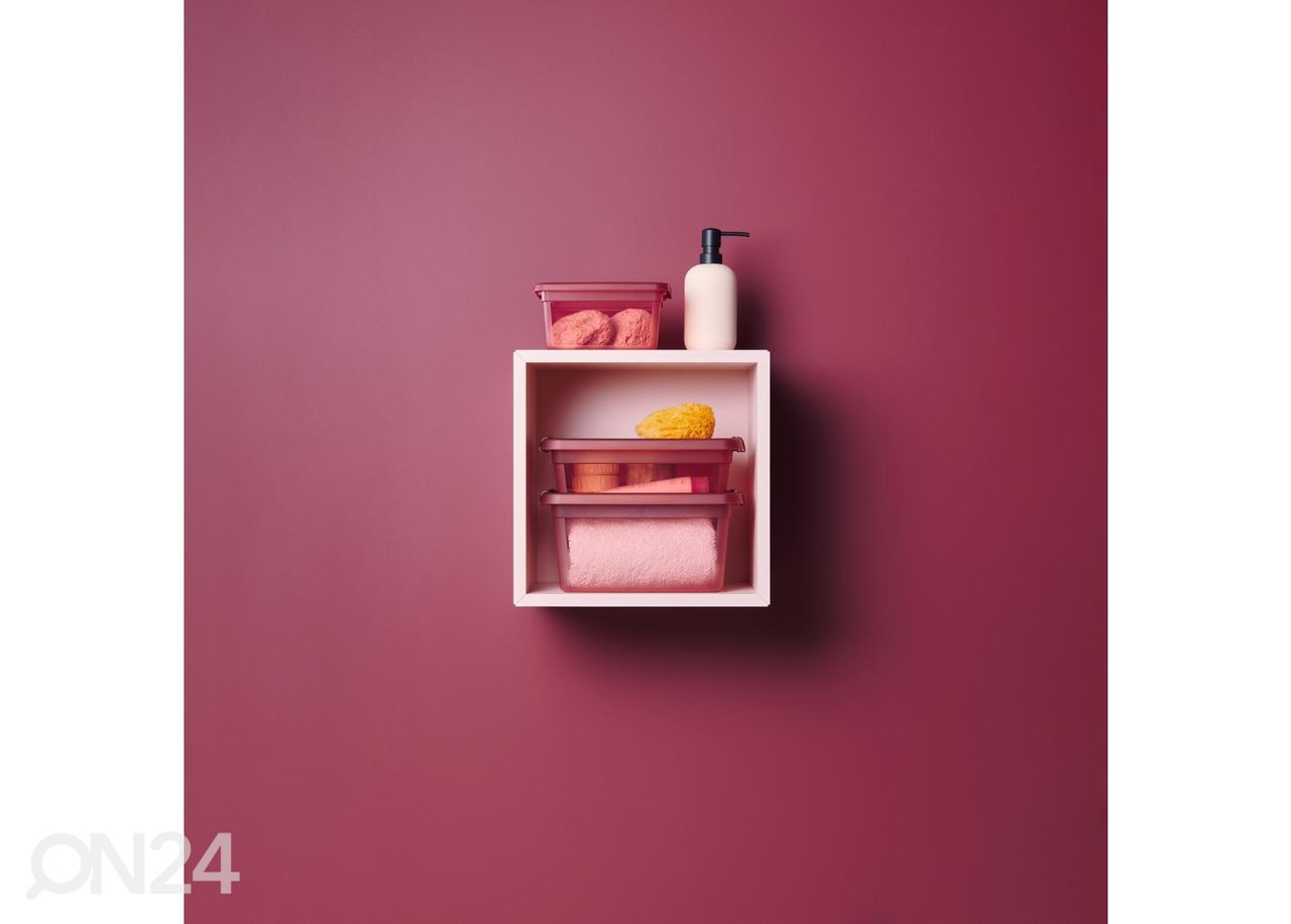 Säilytyslaatikko BaseStore 4,5 L, 19x28xh13 cm roosa kuvasuurennos