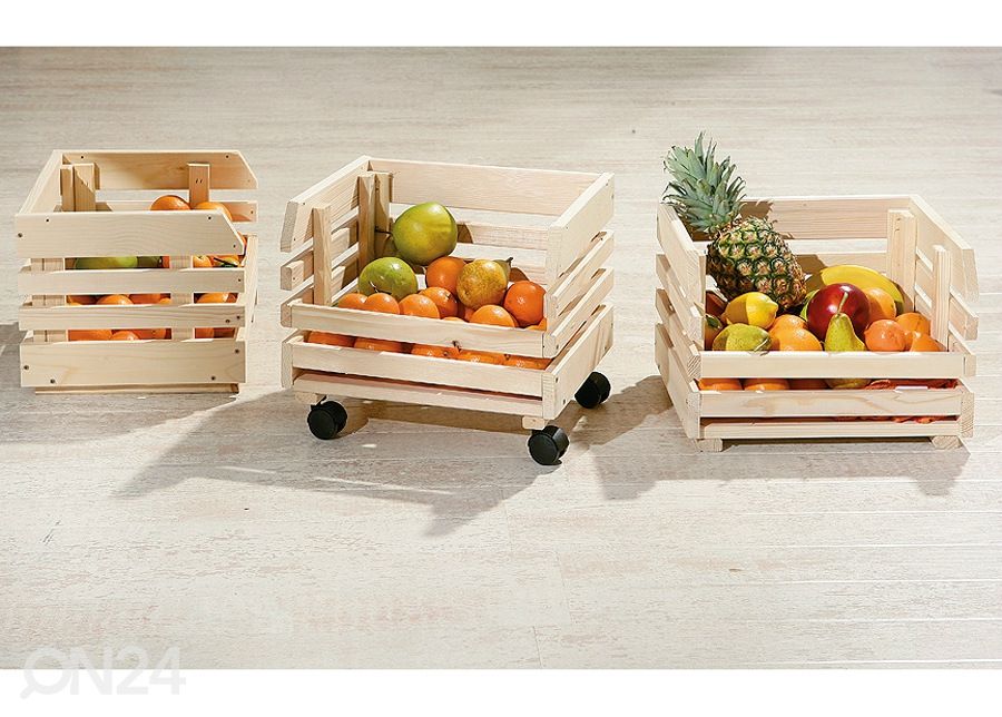 Säilytyslaatikot pyörillä FRUITS kuvasuurennos