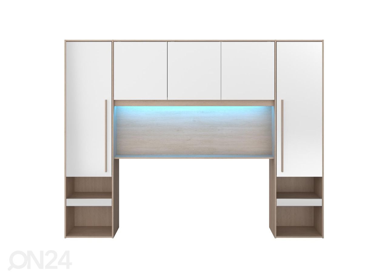 Sängyn päätykaappi Bridge + LED kuvasuurennos