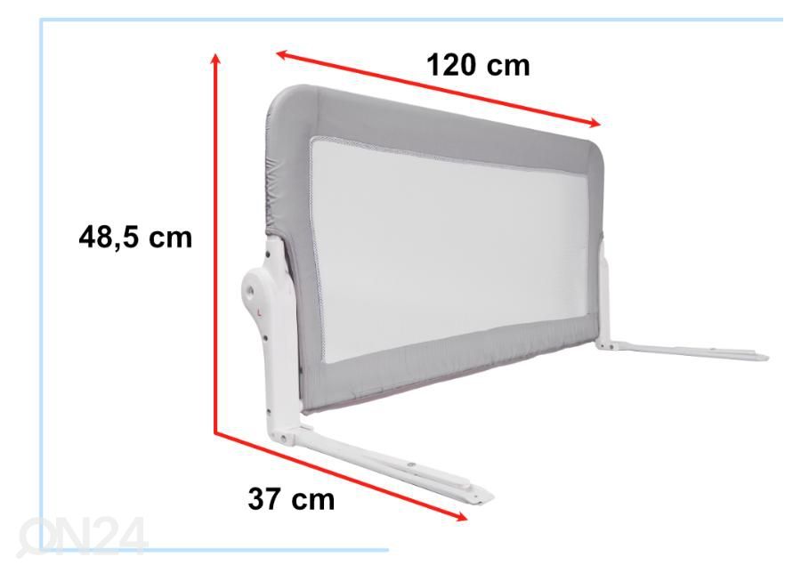 Sängyn suojus 120 cm harmaa kuvasuurennos