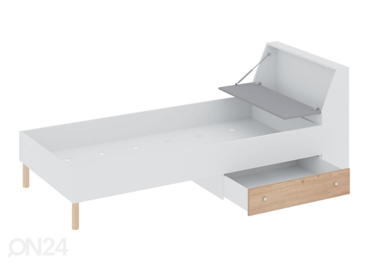 Sänky 90x200 cm + vuodevaatelaatikko kuvasuurennos